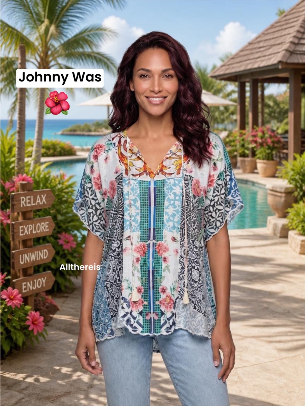 Johnny Was Milly Tassel blouse XS (4/8)